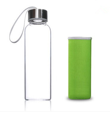 2015 Promotional Christmas Gift glass water bottle with any simple elegant logo and color
