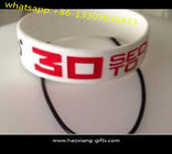 customized debossed logo lover luminous white silicone wristbands/bracelet