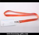 made in China newest design thermal heat transfer logo pink lanyard with pvc card