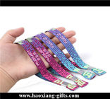 Personalized fabric cheap custom size and logo polyester wristbands/straps