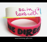 manufacture promotion printing logo colorful silicone wristband/bracelet