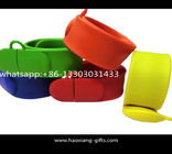Factory custom USB flash drive reflective snap/slap wristband for promotional
