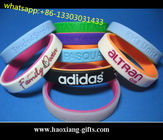 Custom Promotional Adjustable Silicone Wristband/bracelet with debossed logo