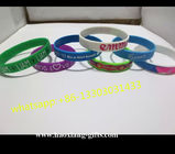 cheap selling Purple Silicone Bracelet with customized printing logo