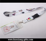 customized logo white color 20*100mm Christmas gift for polyester lanyard