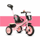 Multi functional Children 3 wheel baby Tricycle with push rod handle