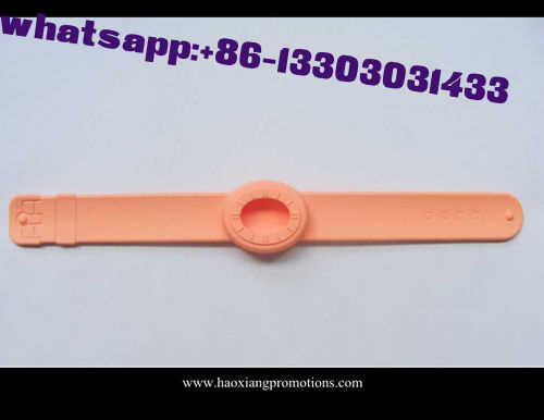 High quality cheap custom silicone slap wristband/silicone slap bracelet with watch