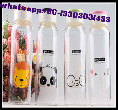Promotional Christmas Gift glass water bottle with any simple elegant logo and color
