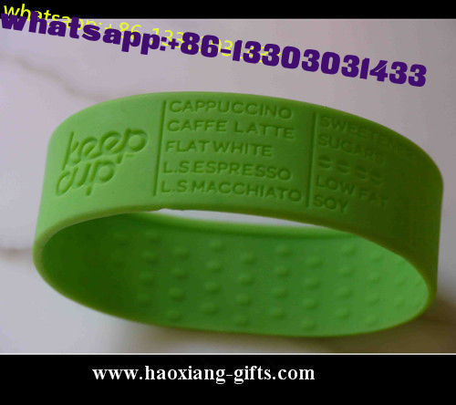Promotional 202*15*2mm any color Silicone Wristband/bracelet Glow in dark