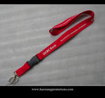 red color 25*900mm eco-friendly polyster lanyard with claw no MOQ