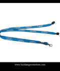 custom Polyester Lanyards10*900mm blue color with your logo as require