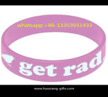 Manufacture 1/2inch pringting logo dual layers color silicone bracelet/wristband