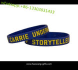 160*12*2mm promotional silicone wristband with embossed logo as your require