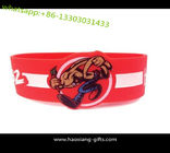OEM 190*15*2mm colorful debossed silicone wristbands/ bracelets