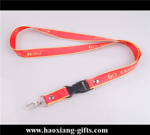 20*900mm custom logo with metal buckle Woven Lanyard For Promotion