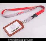 Sport meeting custom sublimation polyester lanyard with id badge holder