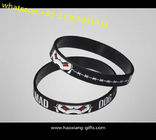 Factory designed printing color 202*15*2mm custom silicone wristbands/bracelet