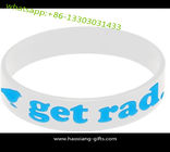 Manufacture 1/2inch pringting logo dual layers color silicone bracelet/wristband
