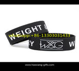 Factory custom charm black silicone wristband/bracelet promotional debossed logo