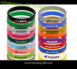 top quality cheap colorful printing logo silicone wristbands/bracelet for NBA