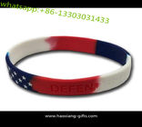 custom silicone wristband/bracelet glow in dark double color 1/2 inches