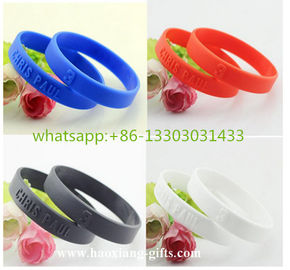 customized beautiful silicone bracelet & wristband with debossed/embossed logo