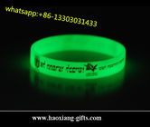 manufacturer custom debossed/embossed/printed silicone bracelets glow in dark
