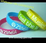 Promotional 190*12*2mm debossed ink filled silicone wristband/bracelet