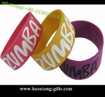 promotional high quality printed  glow in the dark silicone wristband/bracelet