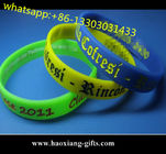 embossed/debossed/printed Silicone wristband color infilled in customer's design