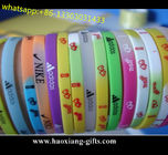 personalized eco-friendly printing logo silicone wristband/bracelet glow in dark