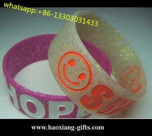 Custom Promotional Adjustable Silicone Wristband/bracelet with debossed logo