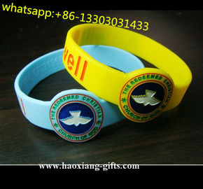 Custom Promotional Adjustable Silicone Wristband/bracelet with debossed logo