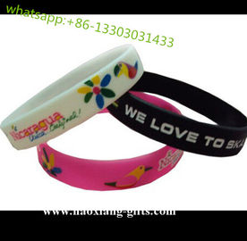 Custom embossed/debossed/printed logo Silicone Wristband & silicone bracelet