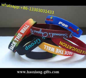 Regional Feature and Printed Technique custome christmas silicone wrisbtbands