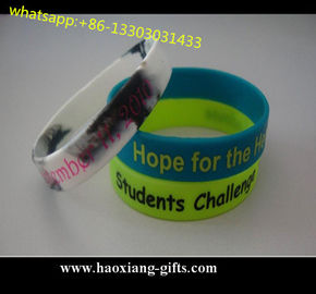 Regional Feature and Printed Technique custome christmas silicone wrisbtbands