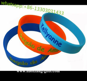 Cheap Custom 202*20*25mm Silicone Wristbands/bracelet colorful logo