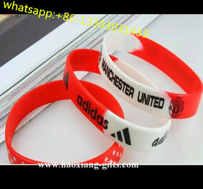 cheap custom silicone bracelets dual layer silicon wristband glow in dark