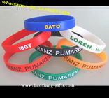 printing logo glow in dark silicone bracelet for promotion and events
