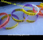cheap custom silicone bracelets no minimum with debossed color slicone wristbands