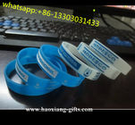 Debossed logo print rubber friendship silicone bracelet cheap custom wristband