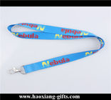 Full blue colors heat transfer printed lanyard for sale, custom sublimation lanyards