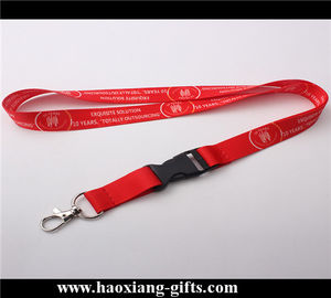 20*900mm custom logo with metal buckle Woven Lanyard For Promotion