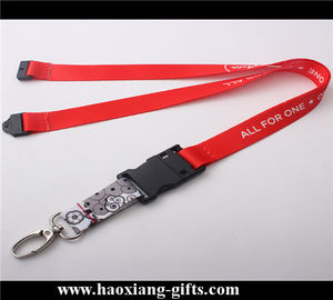 20*900mm custom logo with metal buckle Woven Lanyard For Promotion