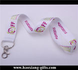 customized logo white color 20*100mm Christmas gift for polyester lanyard