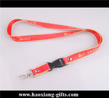 made in China newest design thermal heat transfer logo pink lanyard with pvc card