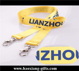 hot sale 20*1000mm yellow color customized printing logo fabric polyester lanyard