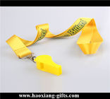hot sale 20*1000mm yellow color customized printing logo fabric polyester lanyard