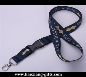 China factory good quality promotional custom 2*100cm black Polyester lanyard