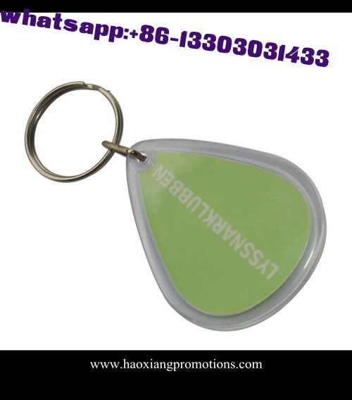 OEM accepted promotional gifts printed clear plastic custom acrylic keychain